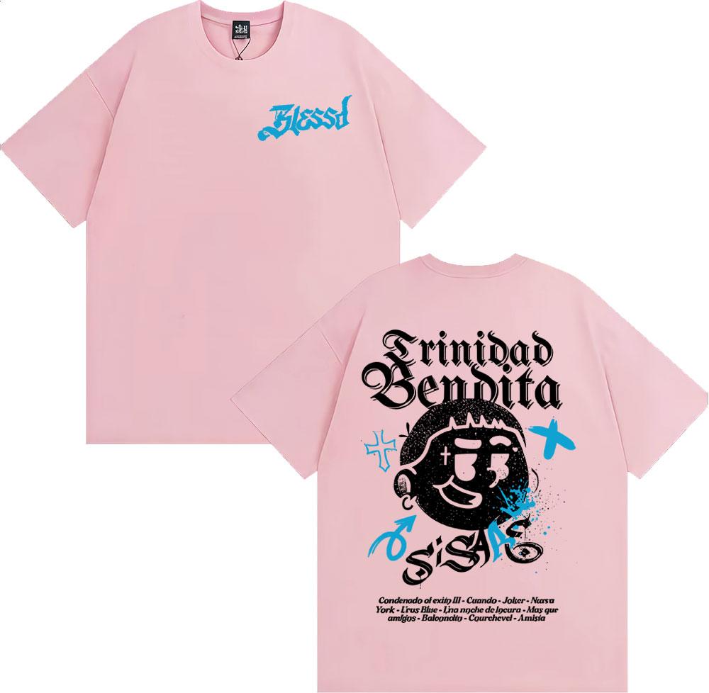 Rapper Blessd Si Sabe Album 2025 Tour T Shirt Men Women Fashion Casual 100 Cotton Tshirts Hip Hop Vintage Short Sleeve Tshirt