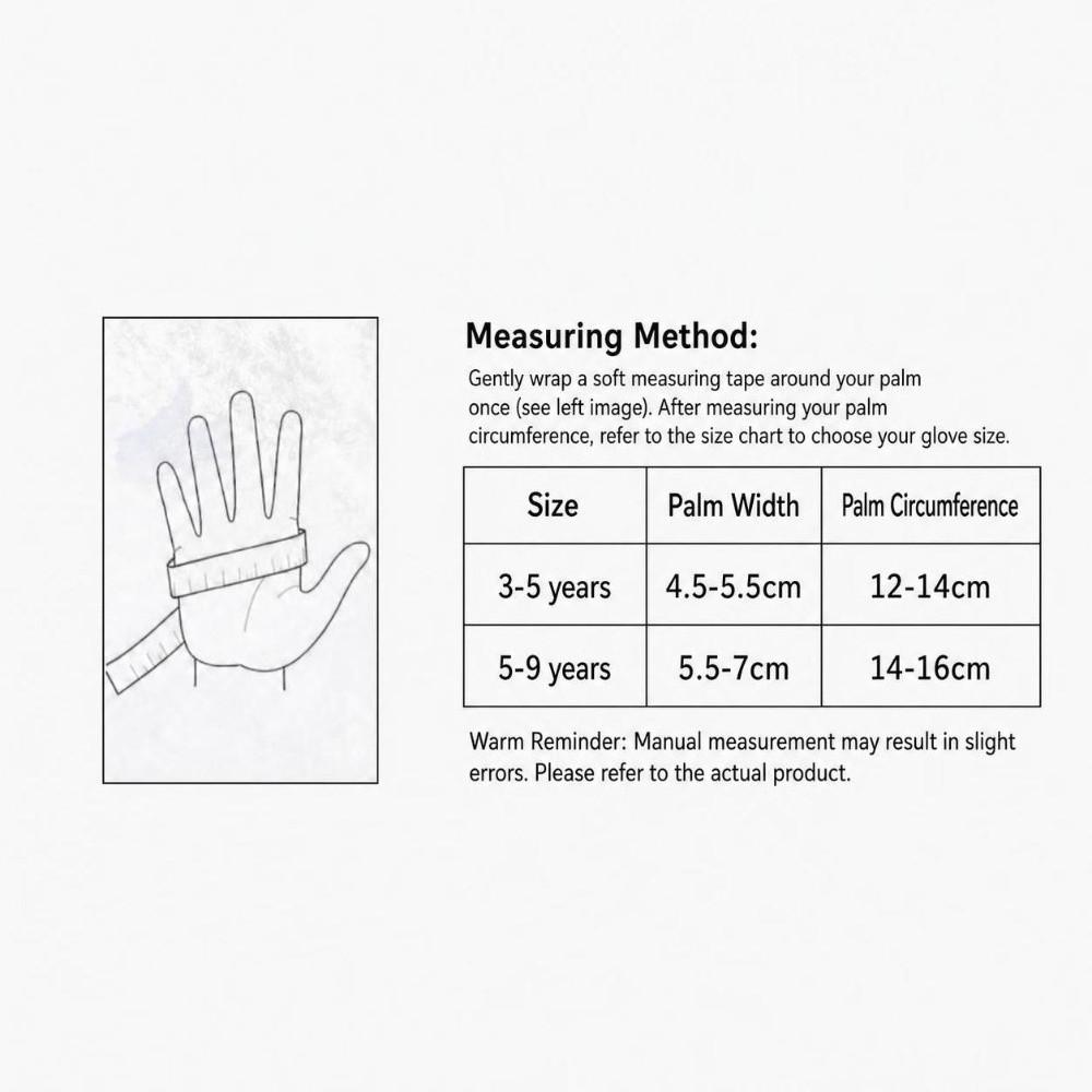 Warm Fleece Lining Winter Ski Gloves Waterproof Finger Gloves Durable Kids Snow Gloves  for Boys