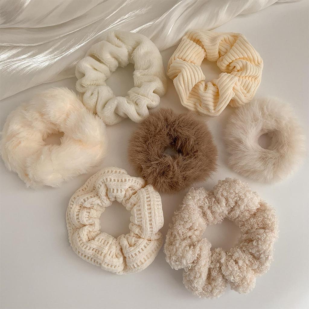 Pack of 7 Stylish Women Hair Ties Scrunchies for Girls Wedding