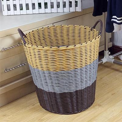 JINGRUIXIANG Foldable Woven Plastic Laundry & Storage Basket