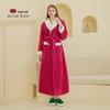 2022 Autumn/Winter Luxury Double-layer Flannel Nightgown - Men's Long Large Size & Women's Jacquard Bathrobe Set