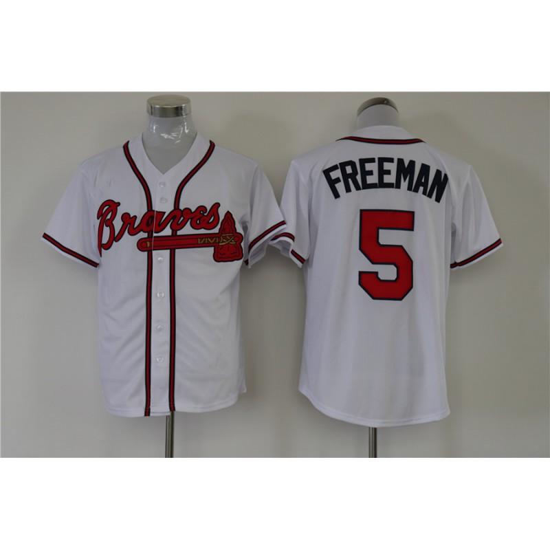 Atlanta Braves Retro Fan Baseball Jersey 5 13 44MN Embroidered Stitched Sport Shirt Unisex Athletic Wear