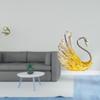 Brass Swan Figurine Miniature Tea Pet Resin Goose Sculpture Decoration for Bedroom Home Office