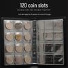 120-Pocket Large Capacity Leather Coin Album for Silver Dollar and Commemorative Coins