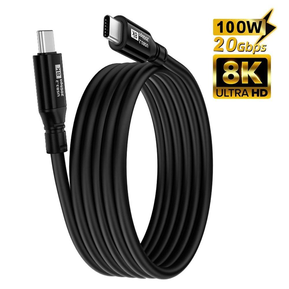 8K@60Hz Fast Charging Line PD 100W Data Cord for Mobile Phone 15 Pro Max Laptop
