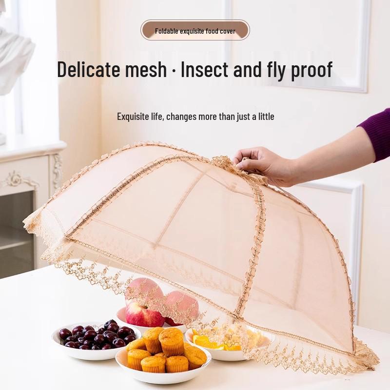 Shuwan Skládací kryt na jídlo odolný proti hmyzu - Prodyšný, prachotěsný a proti mouchám deštník na domácí nádobí