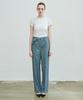 SILN Semi Wide Belted Trouser Pants (Blue)