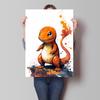 Watercolor Pokemon Decorative Paintings - Pikachu  Eevee Squirtle  Charmander  Bulbasaur Anime Art for Home Wall Decor