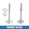 ABSOPRO Car Roof Rack Slot M6 with Nuts and Truck Roof Rack Cargo Carrier Bolt Stainless 4 Pieces T-Shape Bolts, Washers, T-Shape Bolts, Accessories,