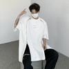 Men Double Zippers Design Hip Hop T Shirt Punk Causal Tee Shirts High Street Tops