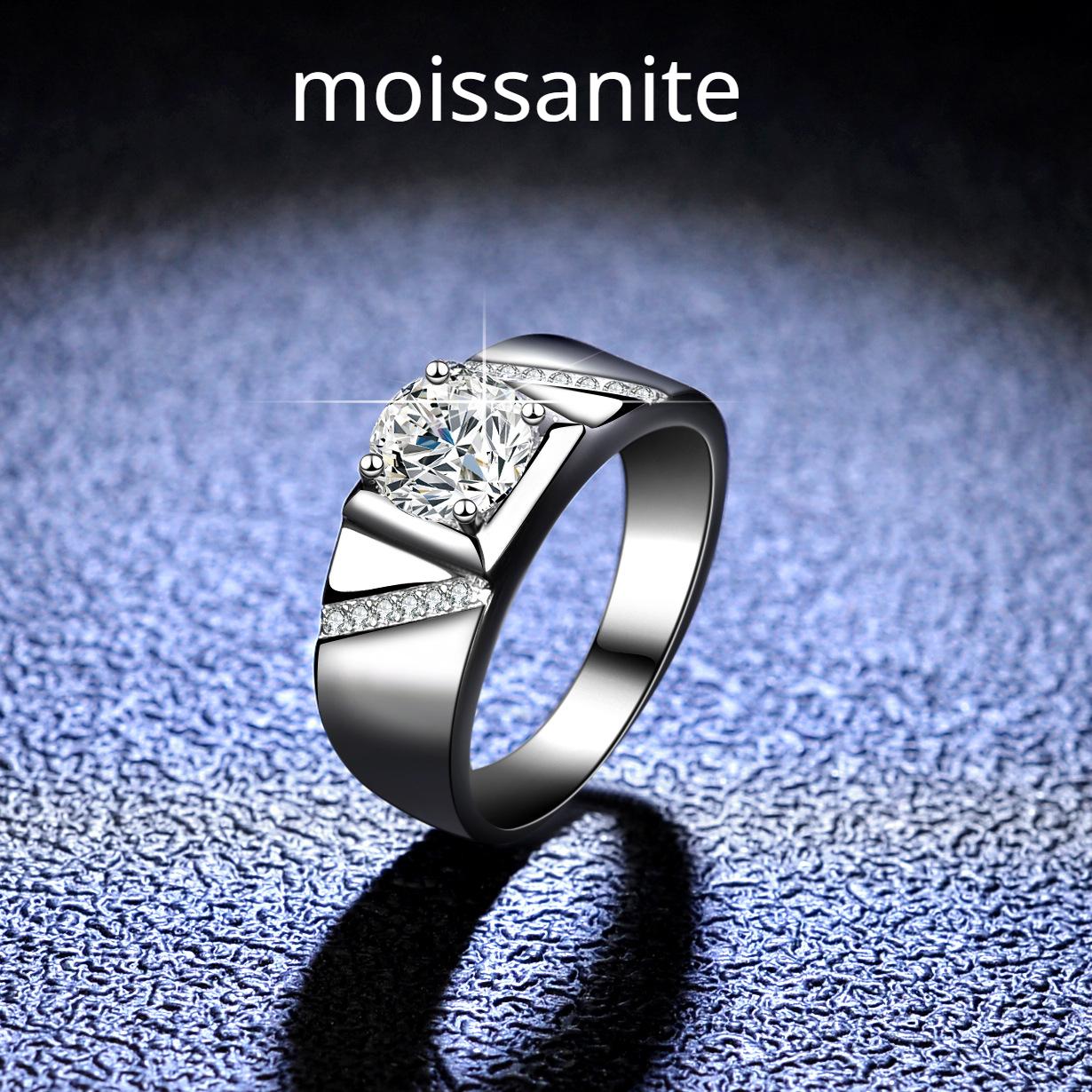 

Кольцо из стерлингового серебра 925 пробы с платиновым покрытием из муассанита, муассанита, простое и элегантное мужское кольцо, обручальное кольцо, предложение обручального кольца, кольцо с бриллиантом 22