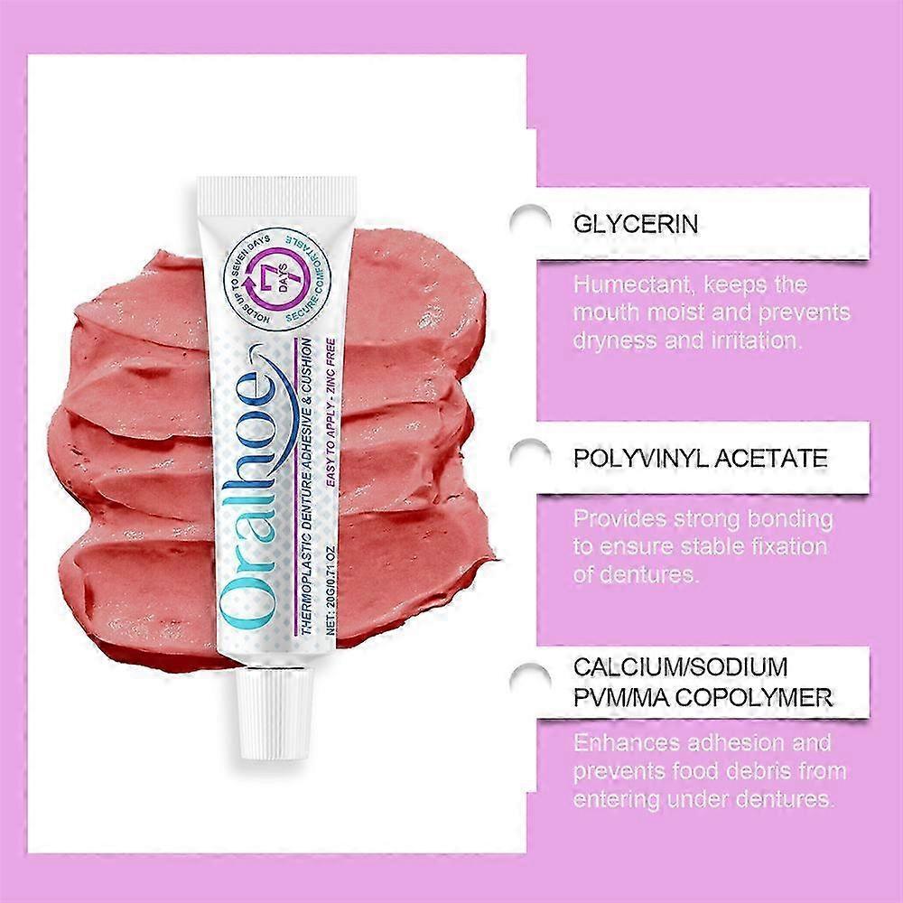 3pcs Thermoplastic Denture Adhesive &cushion Reduce Gum Pain Caused Friction Fixed Dentures Enhance Comfort Denture Care Products 3x