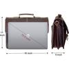 Handmade Leather Shoulder Briefcase Messenger Bag Mens 16 Inch Laptop Satchel