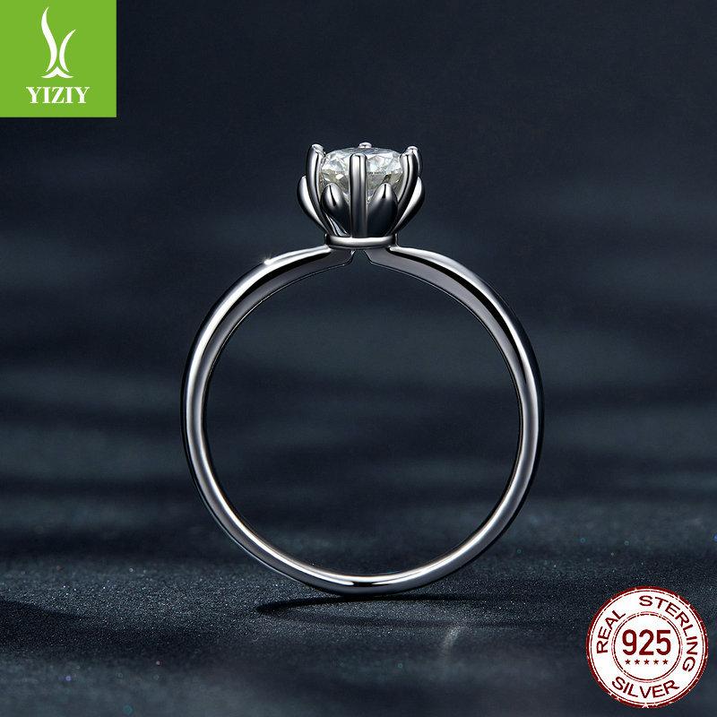 Simple And Luxurious 80-Point Mozzarella Diamond Ring With Certificate 925 Silver Moissanite Ring Msr006