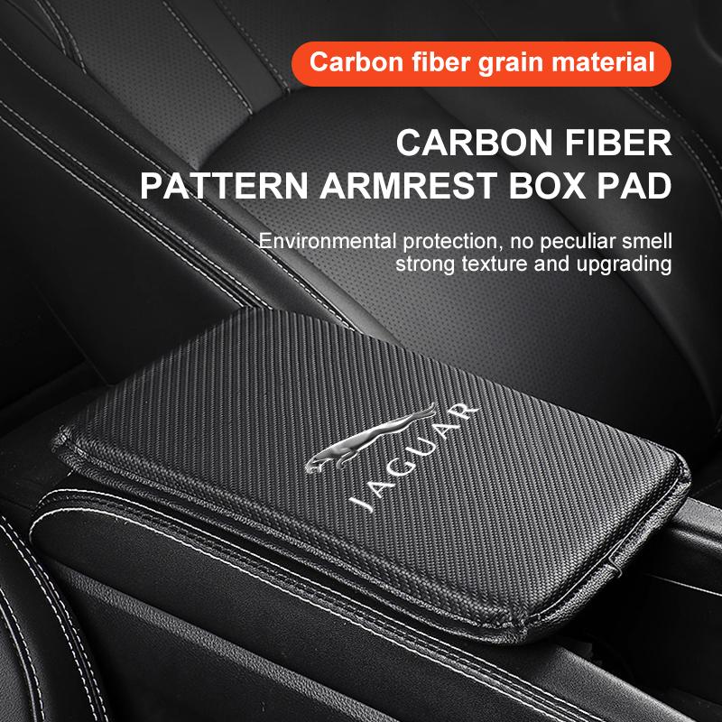 Car Storage Box Cover Pad Armrest Mat Center Console Arm Rest Protection Cushionionn For Jaguar XF XJ XE S-Type F-Type X-Type F-Pace I-Pace E-Pace XFR