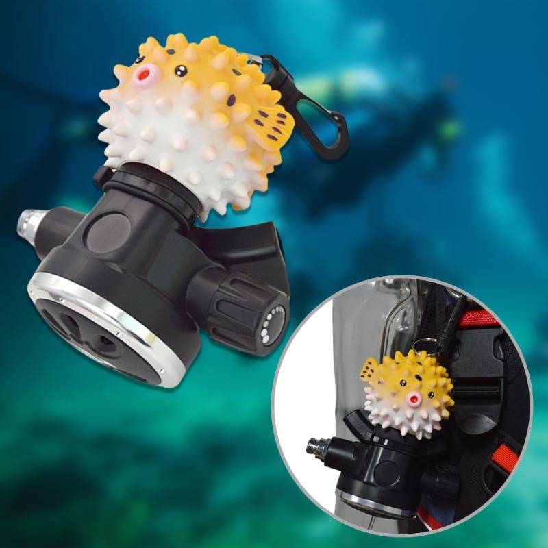 Pesce Cartoon Si Tuffa Mascherina Bocchino Copertura Antipolvere Supporto Regolatore Con Clip Copertura Regolatore per Immersioni Accessori per Immersioni