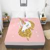 Unicorn Cartoon Fitted Sheets Mattress Cover With Elastic Band 3D Bed Sheet LinensFor Baby Kids Child Girls Boys 180x200 200x200