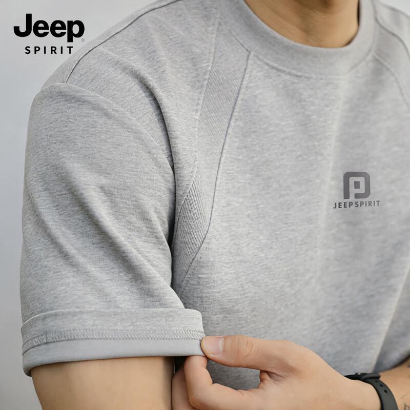 JEEP SPIRIT Men s 2026 Summer Deconstructed Patchwork T-Shirt L