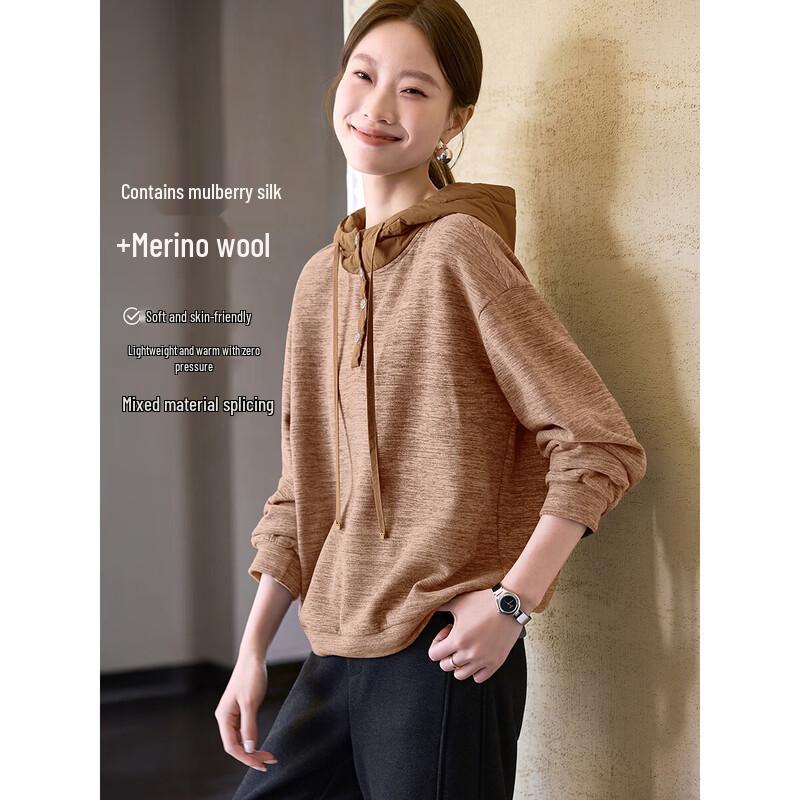 Mohan Yimei Retro Hooded Patchwork Sweatshirt M