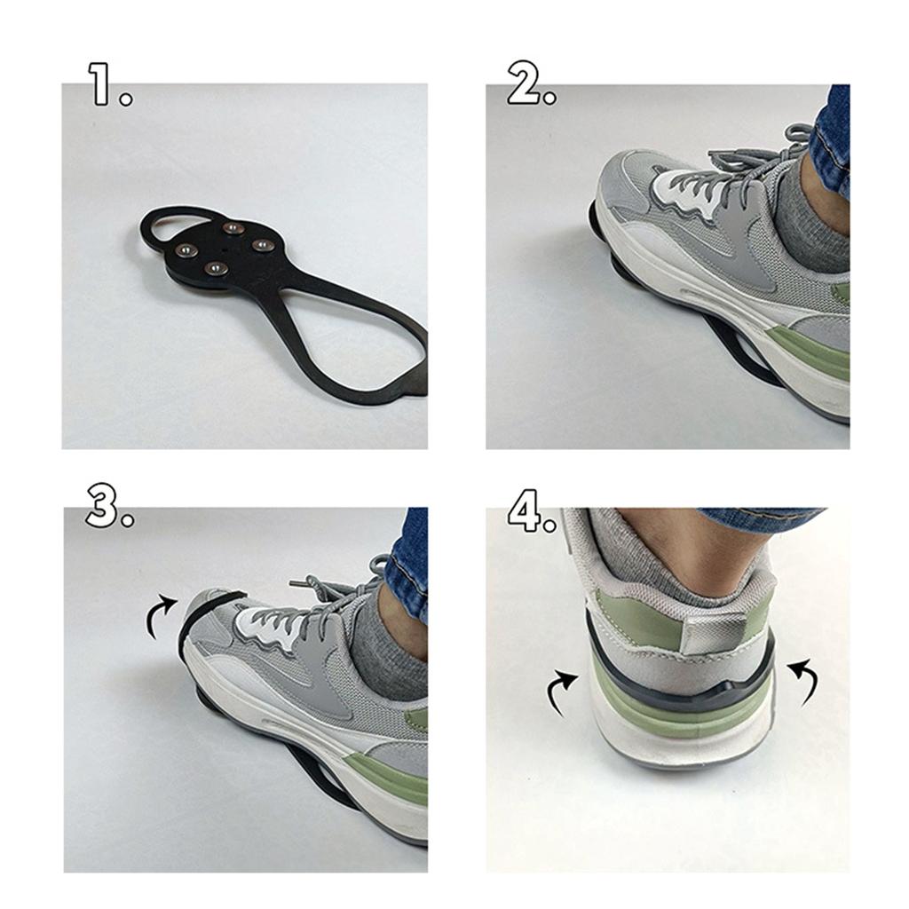 Motorcycle Shoe Cover Silicone & Metal Protective Gear Skateboarding Not Slip Shoe Cover for Enhances Grip & Durability