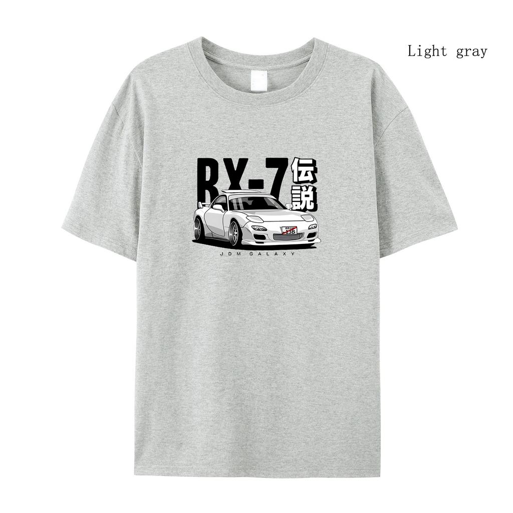 Women T-Shirts Initial D JDM T-shirt Vintage RX7 FD Drift Japanese Cars Printed Summer Short Sleeved T-shirt Loose Short Sleeved Top