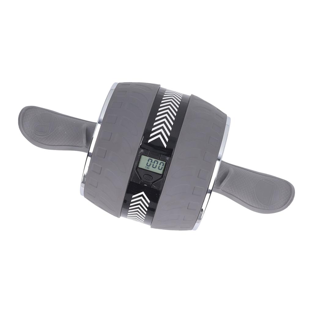 Bauchmuskelroller Rad Rumpfmuskulatur Training Automatischer Rückprall Übung Trainingsräder Grau