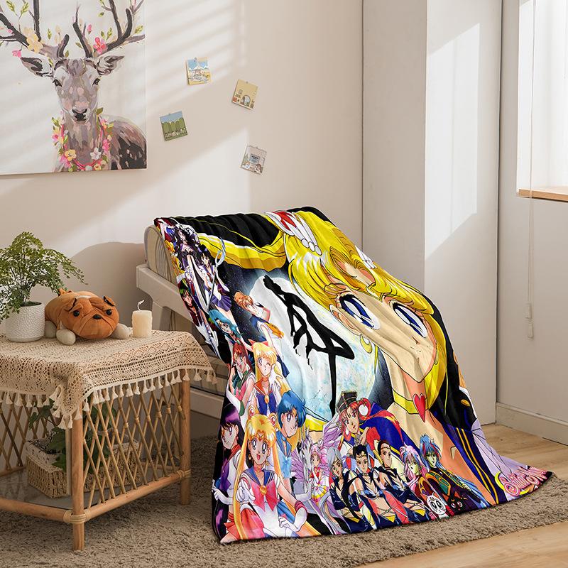 Cartoon Beautiful Girl Series Double-Sided Flannel 3D Digital Printing Blanket Blanket