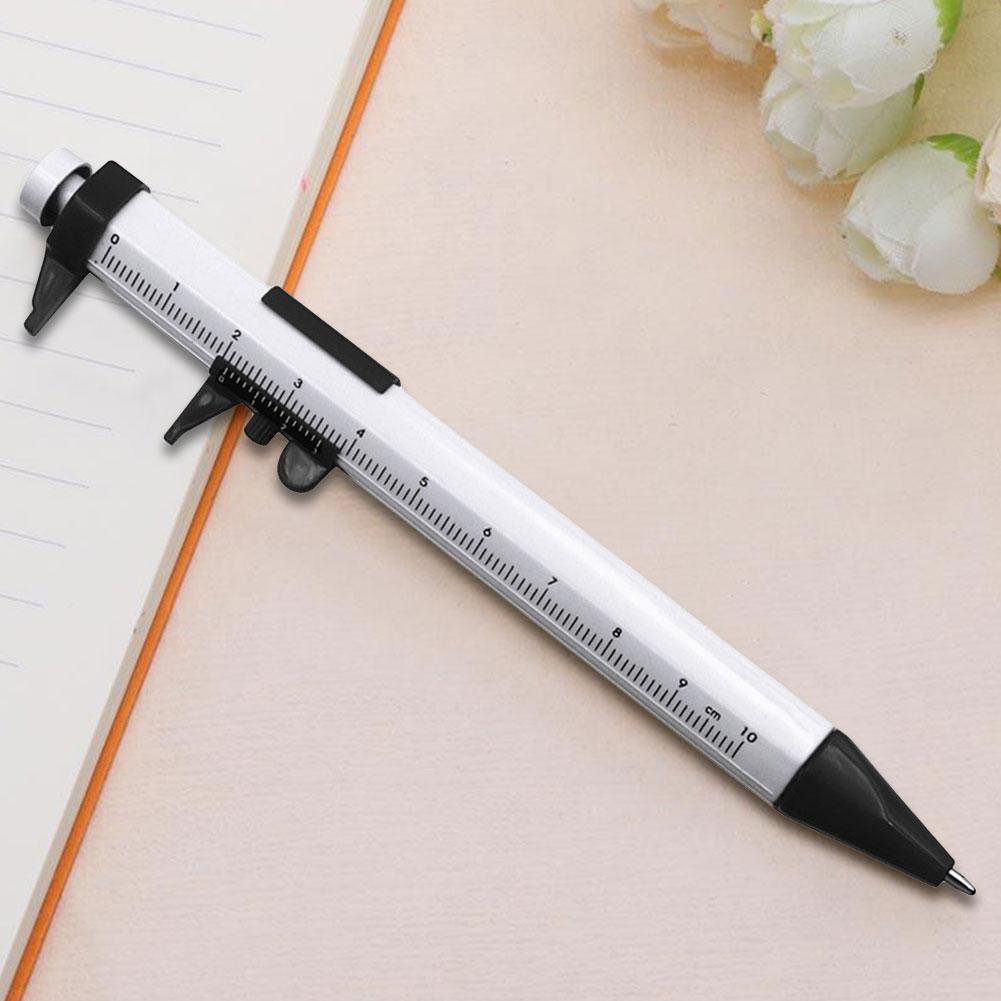 1/2pc Vernier Caliper Ballpoint Pen 0-100mm Vernier Caliper Multifunction Woodworking Caliper Pen Vernier Caliper Ball-Point Pen