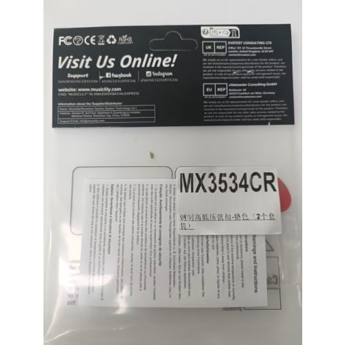 Musiclily Pro Steel String Retainer Cylindrical String Guide for Electric Guitar, Chrome (Set of 2)