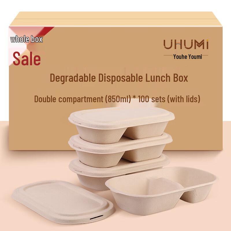 YohoYomi Biodegradable Sugarcane Pulp Lunch Box