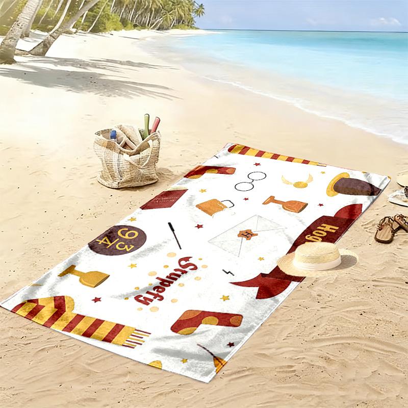 Harry Potter Print Beach Towel, Large Soft Quick Dry Towel for Beach Camping Swimming