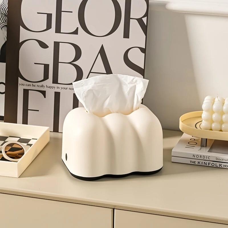Luxury Creative Tissue Box Milk Cloud Living Room Wall Mounted Car Use Paper Towel Holder Ornament Elegant Design Home Storage