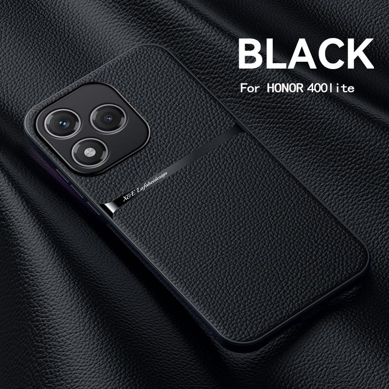 Plain PU Leather Magnetic Case for Honor 400 Lite Protective Cover Hard Back Coque Capa Shell Fundas