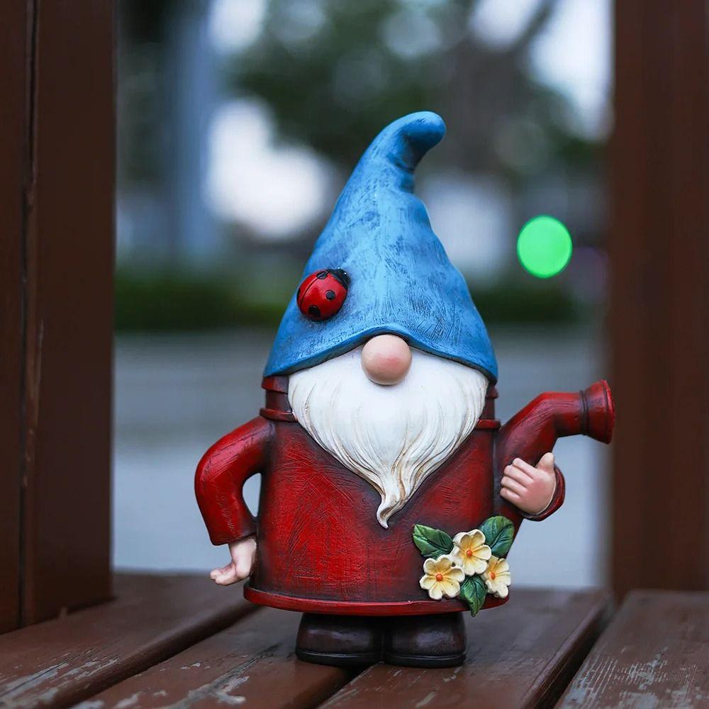 Cartoon Gnome Dwarf Flower Pot Cute Hydroponic Flower Holder Dwarf Statue Vase  Desktop