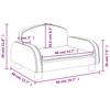 Kids Sofa Taupe 50 x 40 x 30 cm Fabric