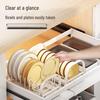 Multi-Functional Kitchen Rack for Bowls, Plates, Cutting Boards, and Utensils - Cabinet Storage Solution