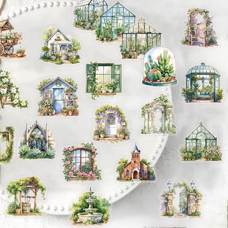 50Pcs Flower Field Cottage Cartoon Stickers Diy Scrapbooking Guitar Snowboard Motorcycle Luggage Pet Sticker