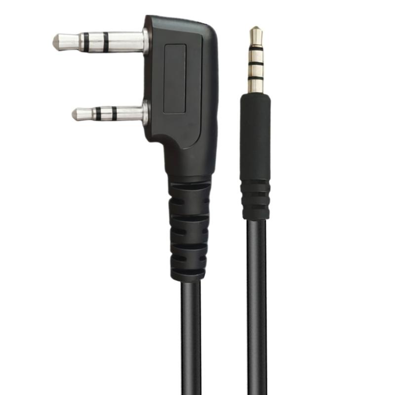 PTT Allowed K Headsets to 3.5mm Adapters Cord Walkies Talkies Sound Cable for External Speaker Use In Restaurants & Vehicles