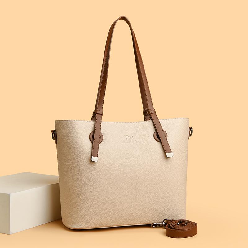 Damen Minimalistische Tragetasche, Schultertasche mit großem Fassungsvermögen, Retro Tragetasche, Damenhandtasche, Modische Alltags-Schultertasche
