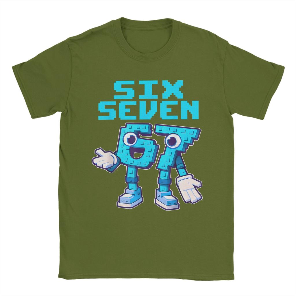 67 Six Seven 67 Funny Italian Brainrot TShirts Unisex Casual 100 Cotton Tees Crewneck Short Sleeve T Shirts Big Size Tops