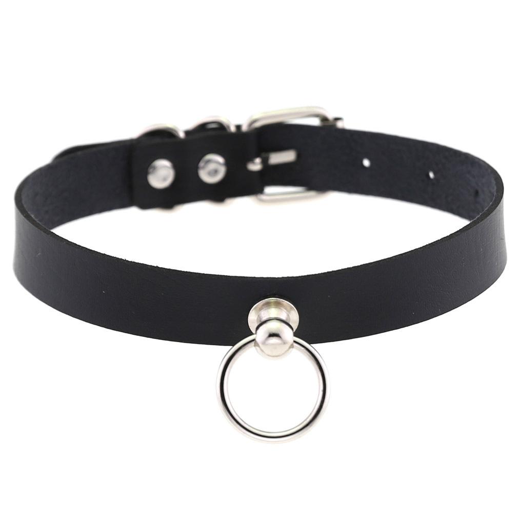 DIEZI Hip Hop PU Leather Rivet Choker Chain Necklace For Women Men Gift Harajuku Punk Gothic Statement Collar Necklace Jewelry