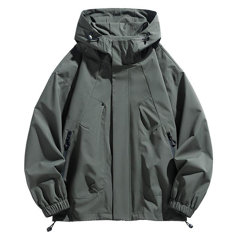 

Чоловіча куртка з капюшоном, вітровка, тренчі, оверсайз 6XL, 7XL, 8XL, великий розмір, водонепроникний чорний бомбер, кемпінг, вільний тонкий софтшелл 8XL зелений