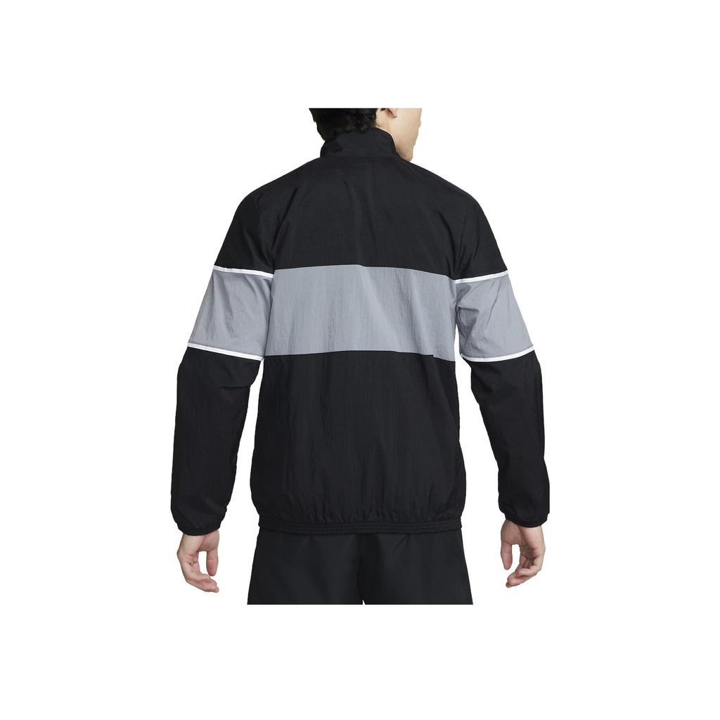 Nike Color-Block Logo Embroidery Stand Collar Long Sleeve Jacket Men Outerwear Black DV9774-010