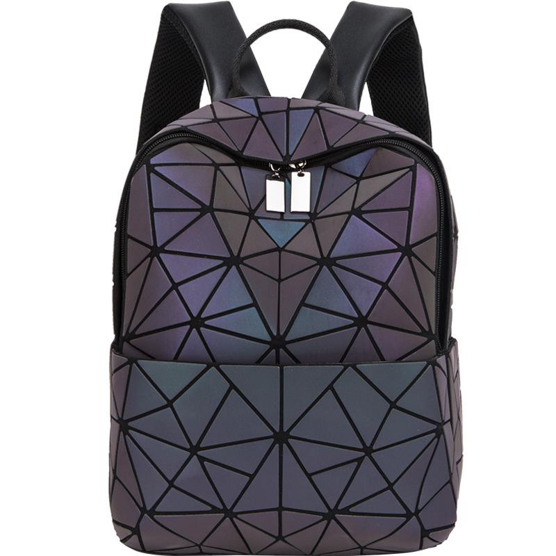 Damen 2023 Fashion Geometry Luminous Rucksack - Faltbare Rhombus-Tasche im japanischen Stil