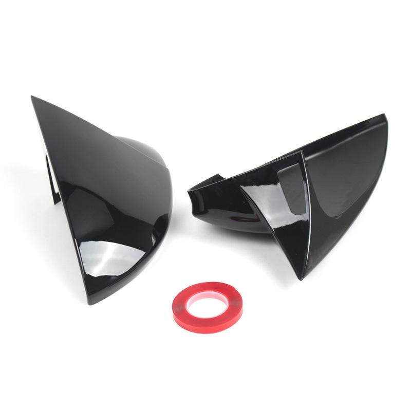 For VW Golf MK8     Car Rearview Side Mirror Cover Wing Cap Exterior Door Housing Shell Trim ABS  Carbon/Black