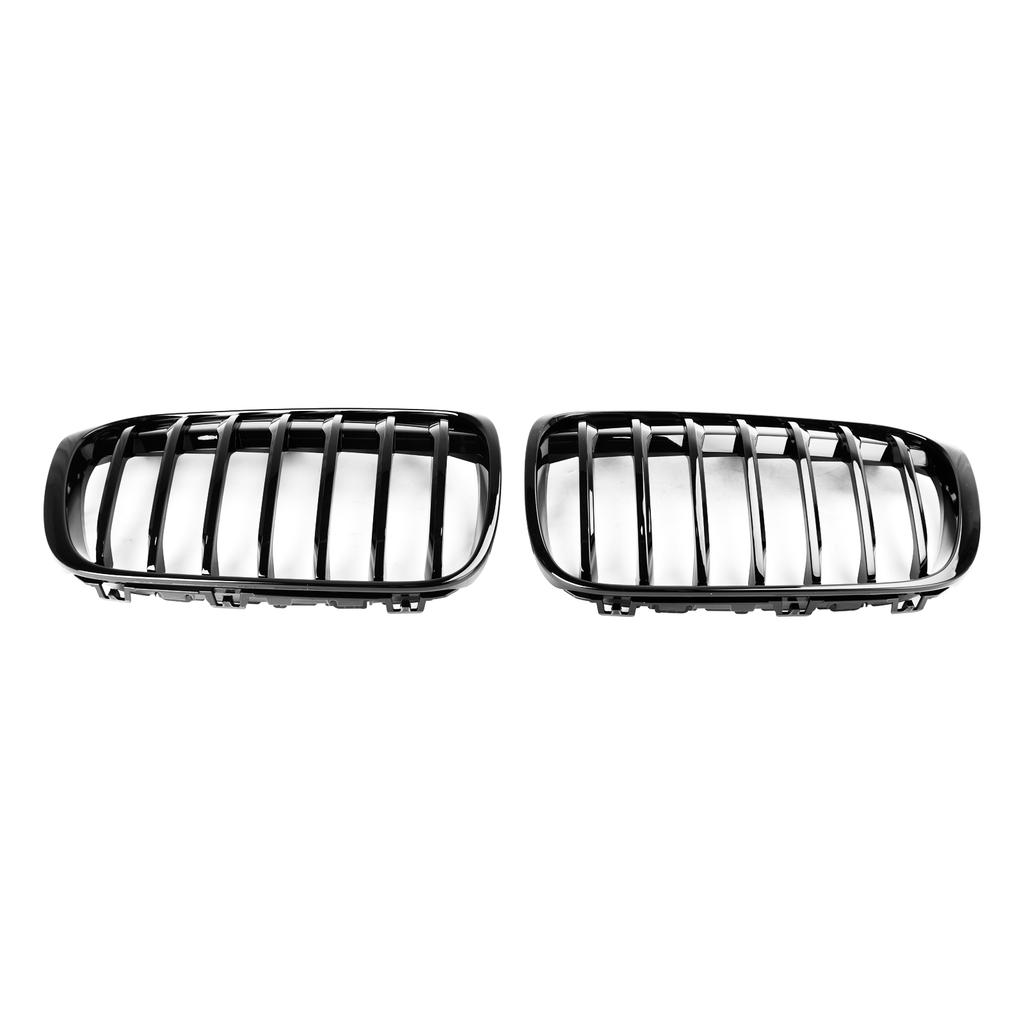 2PCS Gloss Black Front Kidney Grille Grill Fit BMW X1 F48 F49 2016-2018