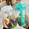 Breakfast Salad Cup with Spoon with Lid Mason Cup Yogurt Cup Large Capacity Portable Multifunctional Mug Kitchen Tools
