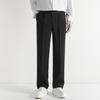 Women's High-Waist Wide-Leg Black Pants – Summer/Autumn Casual Floor-Length Trousers