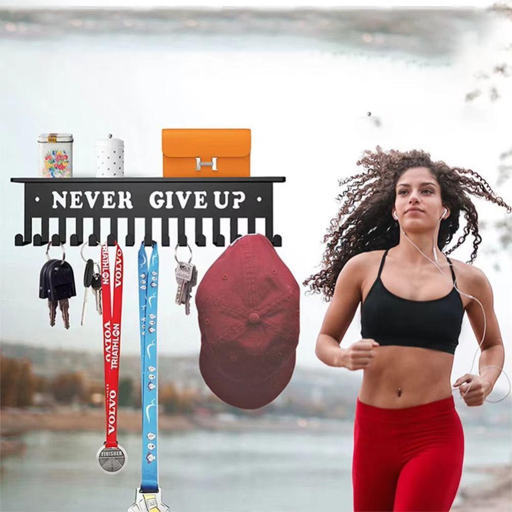 Wall Mounted Medal Hanger Holder Large Capacity Ribbons Medal Display  Volleyball Basketball