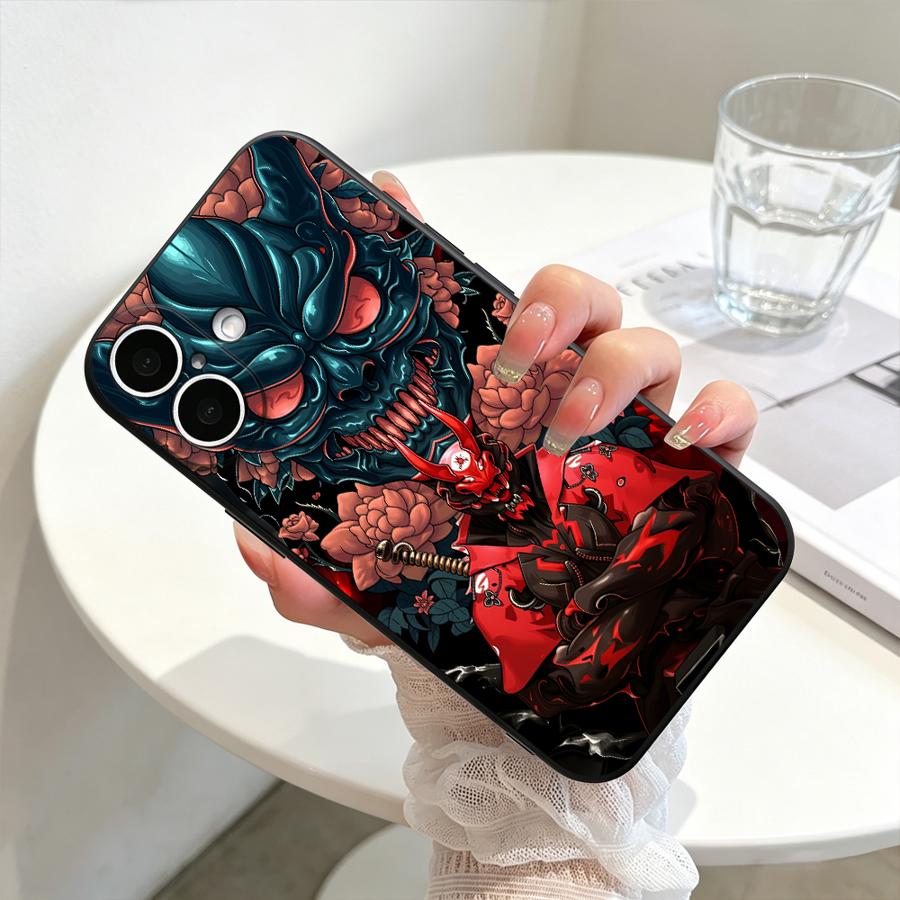 Case for Apple iPhone 17 18 Pro Max 14 12 11 18 XS XR Air 15 Plus 13 Mini 16 7 8 17e 16e Phone Cover Cartoon Sakura Warrior